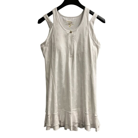 Lilly Pulitzer Dresses & Skirts - Lilly Pulitzer Luxletic Tennis Dress L Resort White Jacquard Embossed Delphina